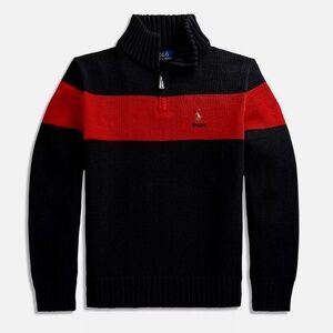 Polo Ralph Lauren Boys' Cotton Quarter-Zip Sweater Size L (14-16)